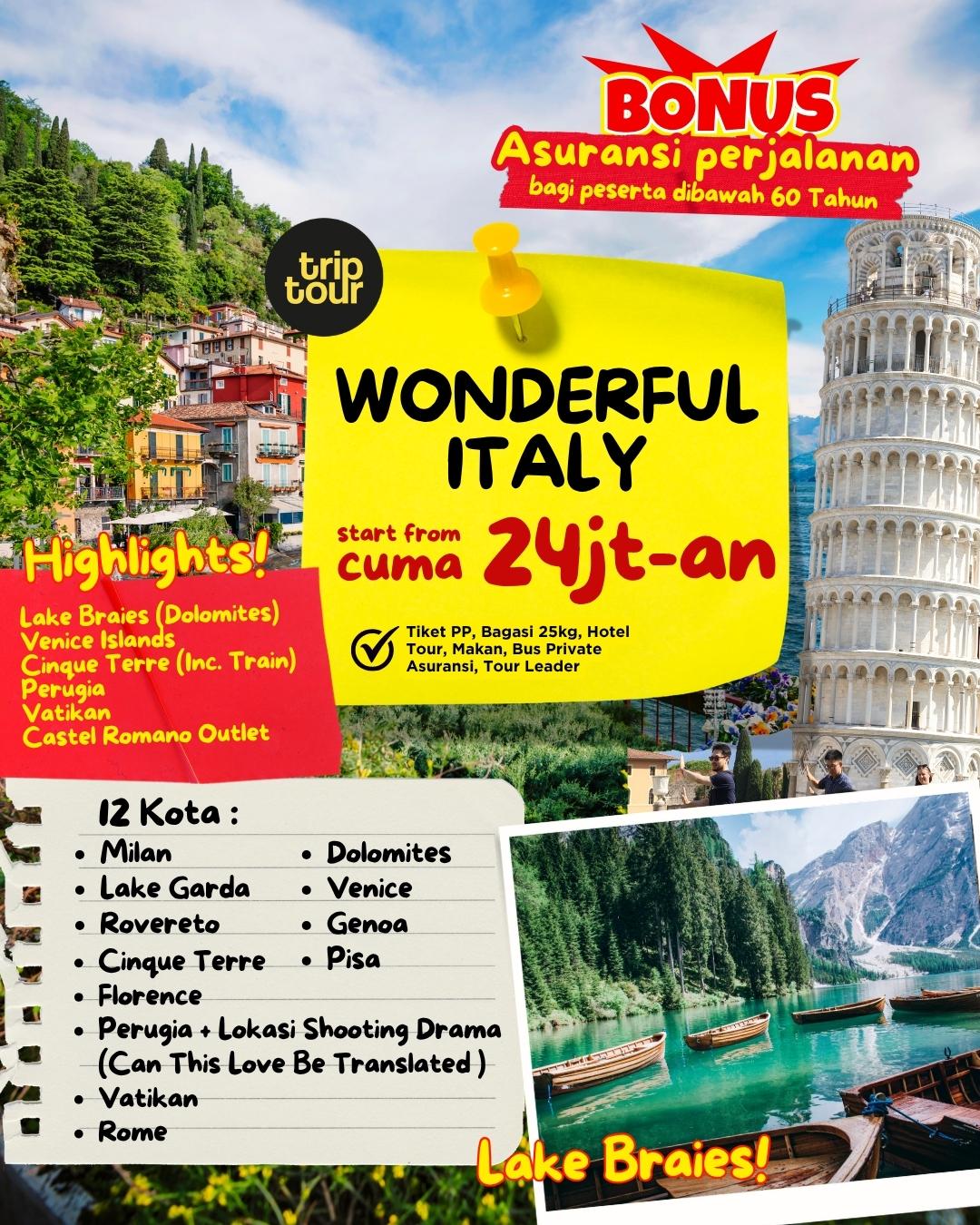 Autumn Wonderful Eropa Italy 9 Days By QR