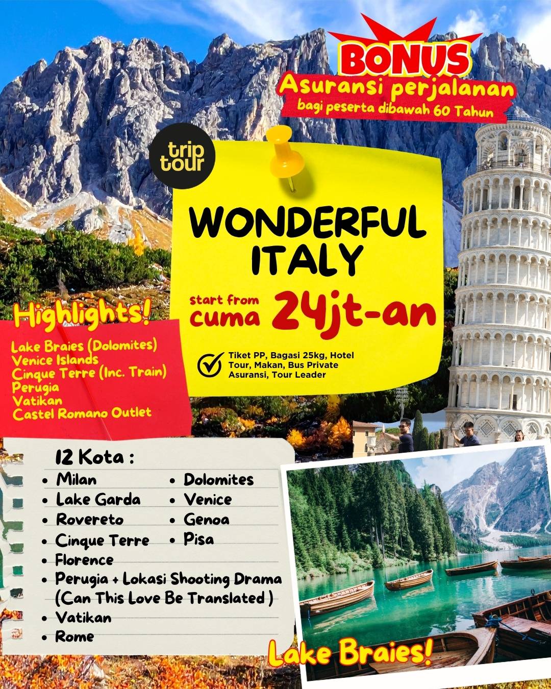 Summer Wonderful Eropa Italy 9 Days By QR