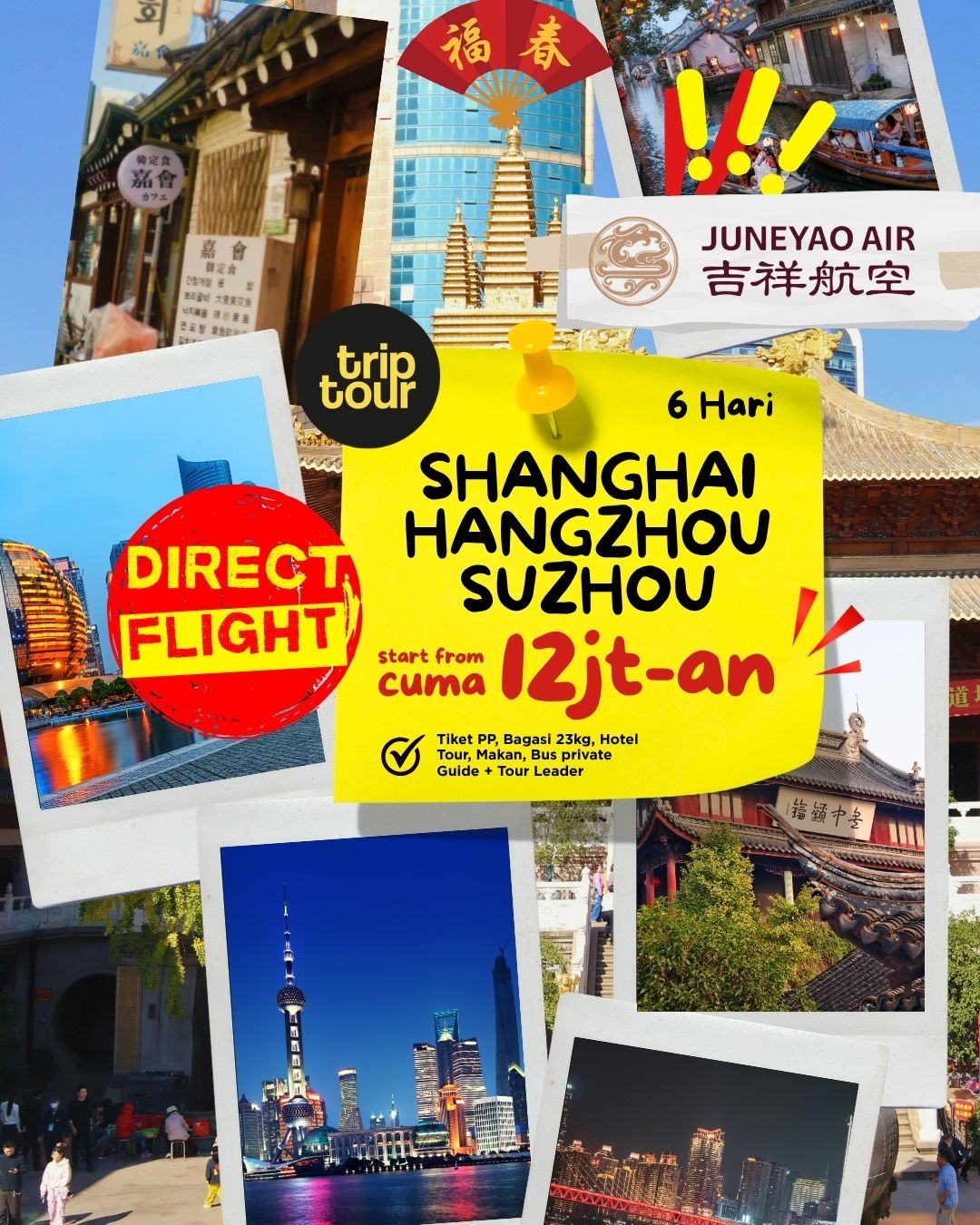 Shanghai - Hangzhou - Suzhou Asia China 6 Days By HO